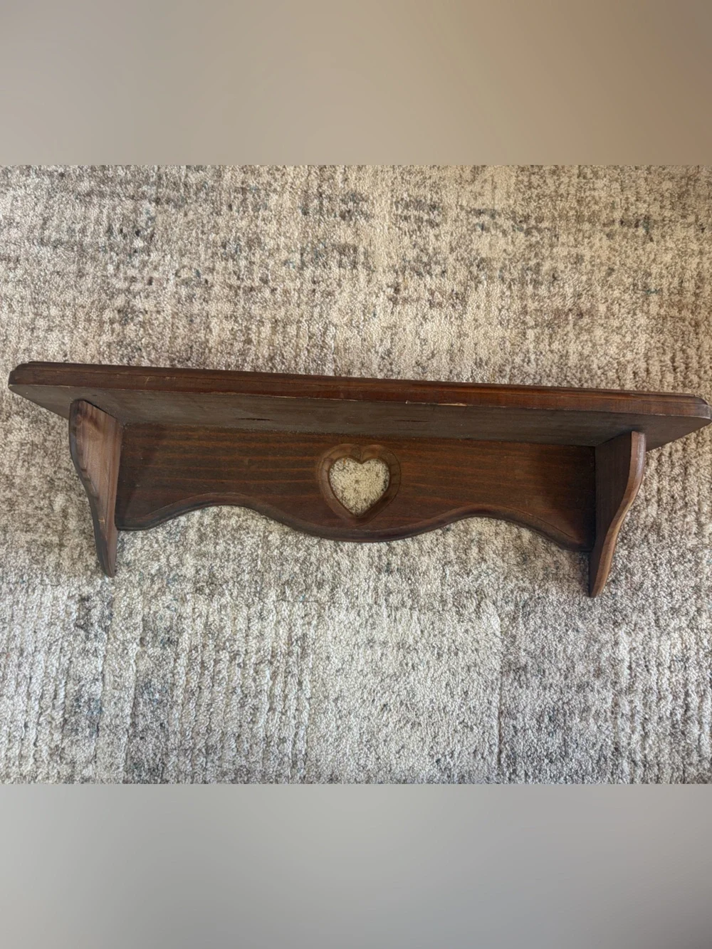 Vintage wooden Heart shelf